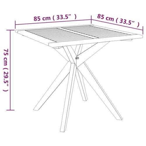 Vrtna garnitura - 5-dijelni vrtni blagovaonski set od masivnog bagremovog drva - Dužina stola 85 cm 4 Cijena