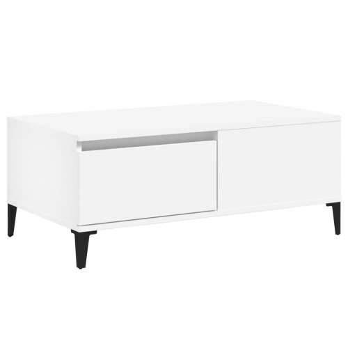 Stolić za kavu bijeli 90 x 50 x 36,5 cm od konstruiranog drva - Bijela 1 Cijena