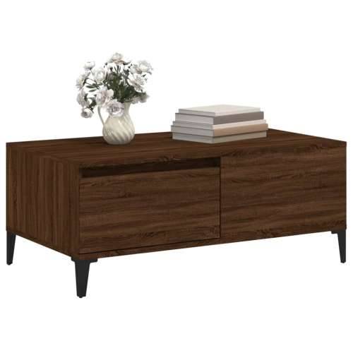Stolić za kavu smeđa boja hrasta 90x50x36,5cm konstruirano drvo - Smeđi hrast 1 Cijena