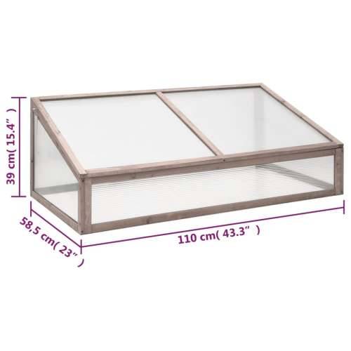 Staklenik sivi 110 x 58,5 x 39 cm od jelovine - Siva 1 Cijena