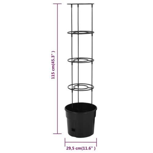 Sadilica za rajčice antracit Ø 29,5 x 115 cm od polipropilena - Ø 29.5 x 115 cm 1 Cijena