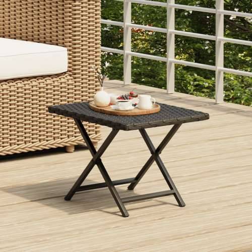 Sklopivi stol crni 45 x 35 x 32 cm od poliratana - Crna 1 Cijena