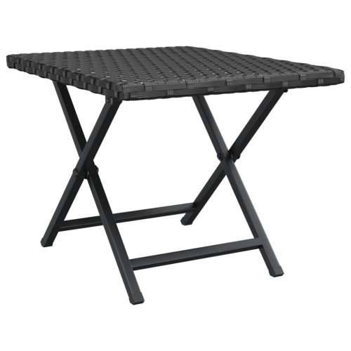 Sklopivi stol crni 45 x 35 x 32 cm od poliratana - Crna 1 Cijena