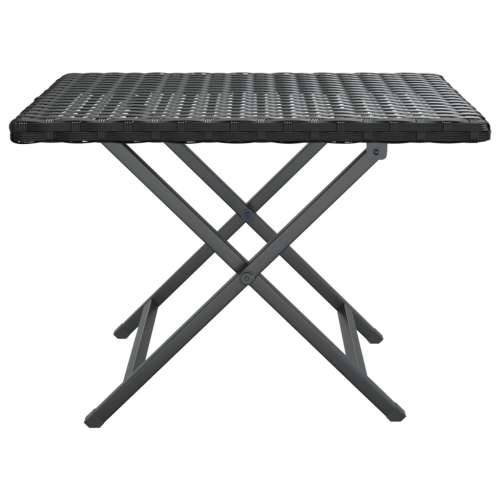 Sklopivi stol crni 45 x 35 x 32 cm od poliratana - Crna 1 Cijena