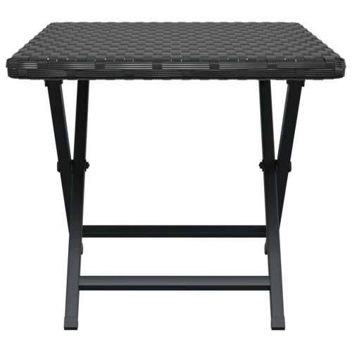 Sklopivi stol crni 45 x 35 x 32 cm od poliratana - Crna 1 Cijena