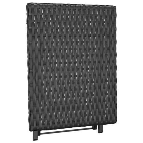 Sklopivi stol crni 45 x 35 x 32 cm od poliratana - Crna 1 Cijena
