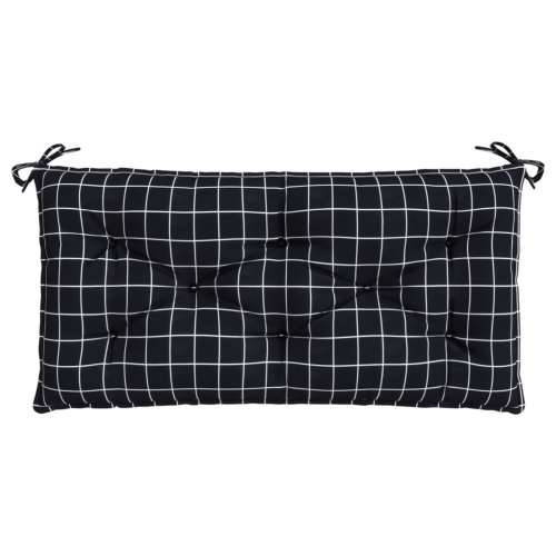 Jastuk za vrtnu klupu crni karirani 100x50x7 cm tkanina Oxford Cijena