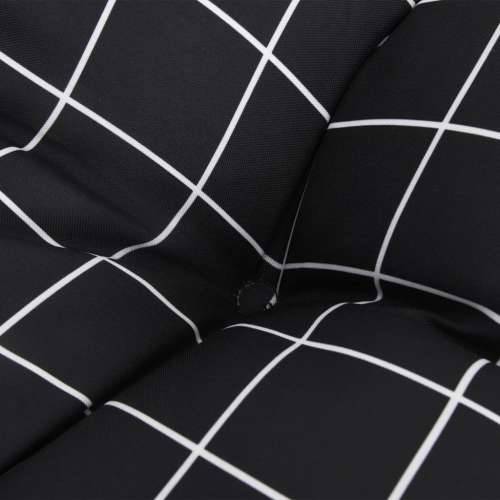 Jastuk za vrtnu klupu crni karirani 100x50x7 cm tkanina Oxford Cijena