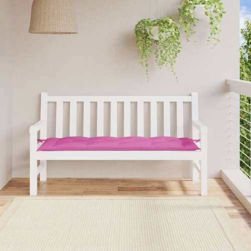 Jastuk za vrtnu klupu ružičasti 150 x 50 x 7 cm tkanina Oxford