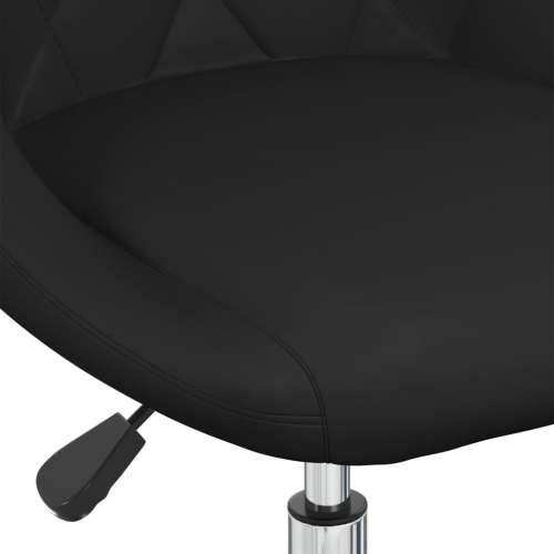 Okretne blagovaonske stolice od umjetne kože 4 kom crne Cijena