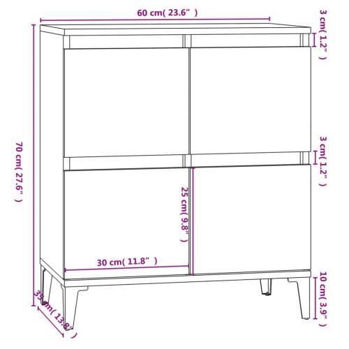 Komoda bijela 60 x 35 x 70 cm od konstruiranog drva - Bijela 1 Cijena