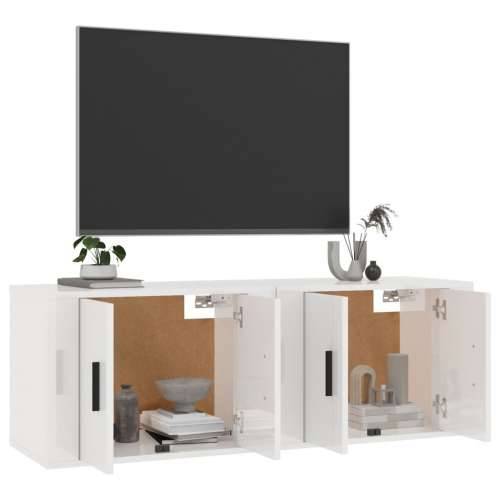 Zidni TV ormarići 2 kom visoki sjaj bijeli 57 x 34,5 x 40 cm - Visoko sjajno bijela 2 57 cm Cijena