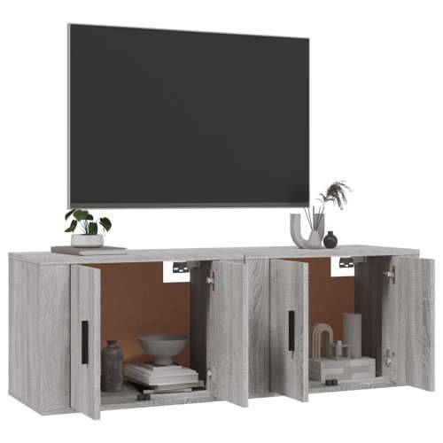 Zidni TV ormarići 2 kom boja sivog hrasta sonome 57x34,5x40 cm - Sivi hrast sonoma 2 57 cm Cijena