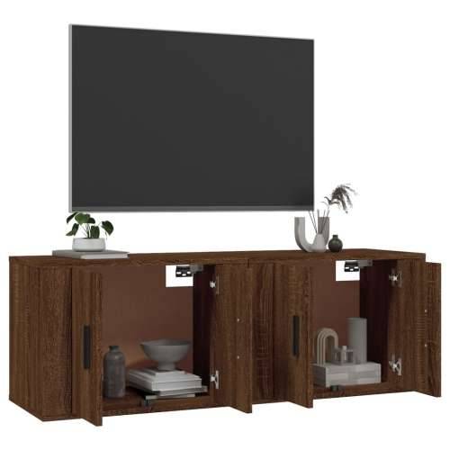 Zidni TV ormarići 2 kom boja smeđeg hrasta 57 x 34,5 x 40 cm - Smeđi hrast 2 57 cm Cijena