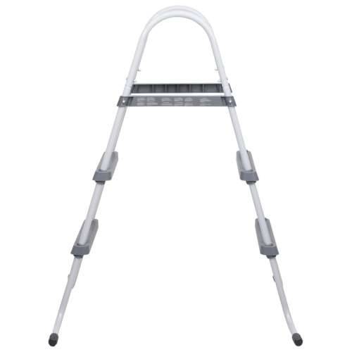 Ljestve za bazen sive 84 cm čelične Cijena