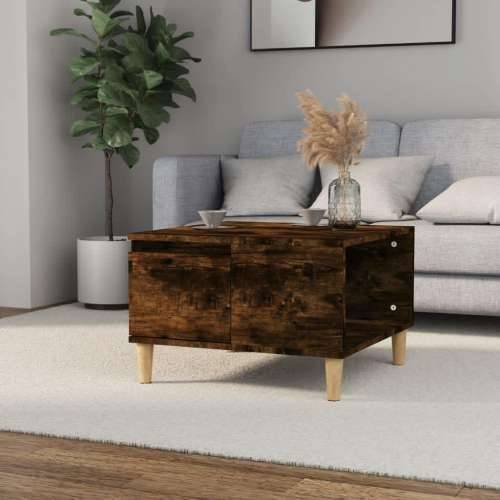 Stolić za kavu boja hrasta 55 x 55 x 36,5 cm konstruirano drvo - Dimljeni hrast 1 Cijena