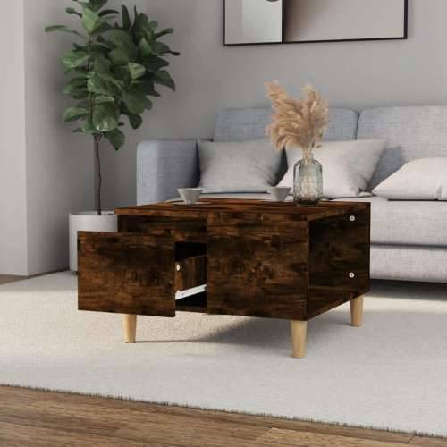 Stolić za kavu boja hrasta 55 x 55 x 36,5 cm konstruirano drvo - Dimljeni hrast 1 Cijena