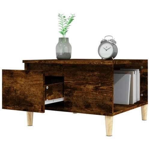 Stolić za kavu boja hrasta 55 x 55 x 36,5 cm konstruirano drvo - Dimljeni hrast 1 Cijena