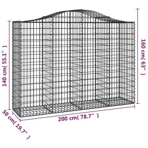 Gabion - Gabion ograde - Gabionska košara s lukom 200x50x140/160 cm pocinčano željezo - 200 x 50 x 140/160 cm 1 Cijena