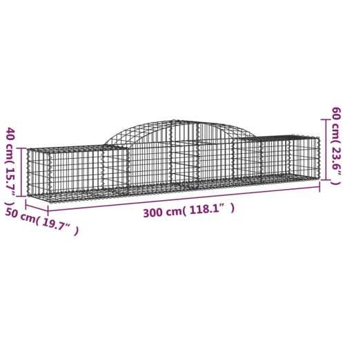 Gabion - Gabion ograde - Gabionska košara s lukom 300x50x40/60 cm pocinčano željezo - 300 x 50 x 40/60 cm 1 Cijena
