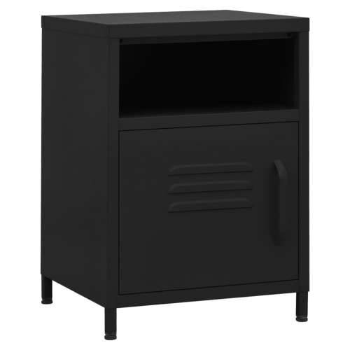 Noćni ormarići 2 kom crni 35 x 35 x 51 cm čelični - Crna 2 Cijena