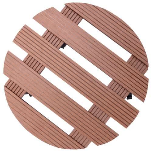 Kolica za biljke 4 kom smeđa Ø 30 x 7,5 cm WPC - Smeđa 4 Okruglo Cijena