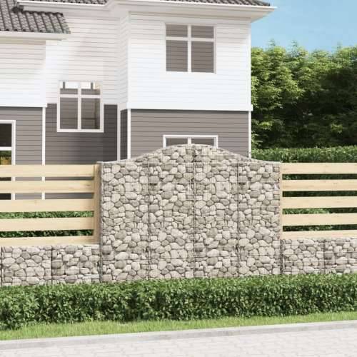 Lučne gabionske košare 4 kom 200x30x160/180cm pocinčano željezo 200 x 30 x 160/180 cm 4 Cijena