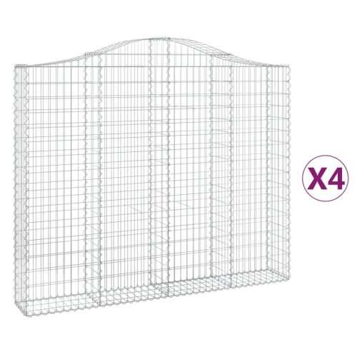 Lučne gabionske košare 4 kom 200x30x160/180cm pocinčano željezo 200 x 30 x 160/180 cm 4 Cijena