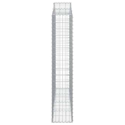 Lučne gabionske košare 4 kom 200x30x160/180cm pocinčano željezo - 200 x 30 x 160/180 cm 4 Cijena
