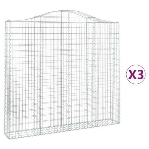 Lučne gabionske košare 3 kom 200x30x180/200cm pocinčano željezo 200 x 30 x 180/200 cm 3 Cijena