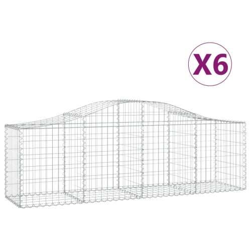 Lučne gabionske košare 6 kom 200x50x60/80 cm pocinčano željezo 200 x 50 x 60/80 cm 6 Cijena