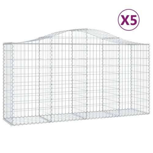 Lučne gabionske košare 5 kom 200x50x100/120cm pocinčano željezo - 200 x 50 x 100/120 cm 5 Cijena