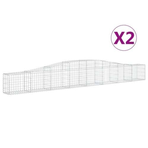 Lučne gabionske košare 2 kom 400x30x40/60 cm pocinčano željezo - 400 x 30 x 40/60 cm 2 Cijena