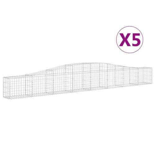 Lučne gabionske košare 5 kom 400x30x40/60 cm pocinčano željezo - 400 x 30 x 40/60 cm 5 Cijena