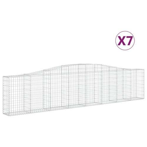 Lučne gabionske košare 7 kom 400x30x80/100 cm pocinčano željezo - 400 x 30 x 80/100 cm 7 Cijena