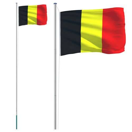 Belgijska zastava i jarbol 6,23 m aluminijski Cijena