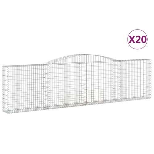 Lučne gabionske košare 20kom 400x30x100/120cm pocinčano željezo - 400 x 30 x 100/120 cm 20 Cijena