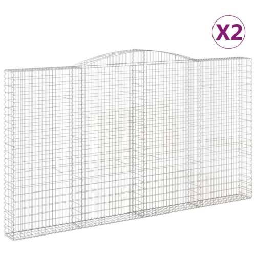 Lučne gabionske košare 2 kom 400x30x220/240cm pocinčano željezo - 400 x 30 x 220/240 cm 2 Cijena