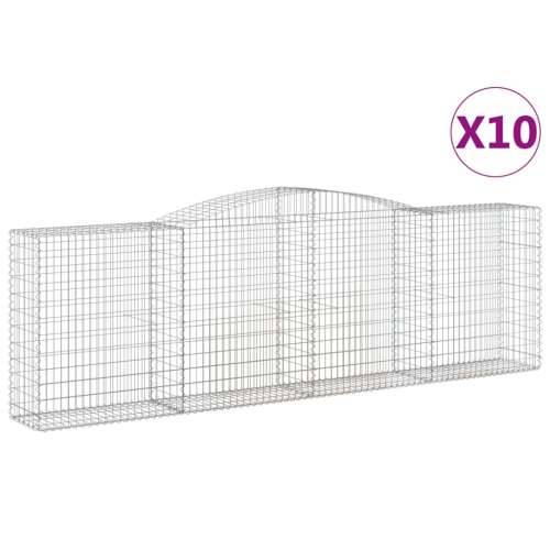 Lučne gabionske košare 10kom 400x50x120/140cm pocinčano željezo - 400 x 50 x 120/140 cm 10 Cijena