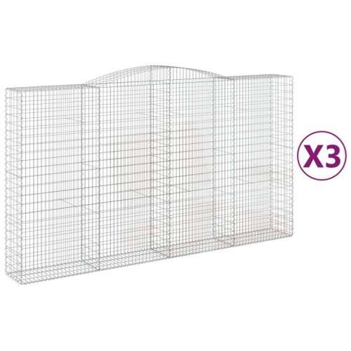Lučne gabionske košare 3 kom 400x50x220/240cm pocinčano željezo - 400 x 50 x 220/240 cm 3 Cijena