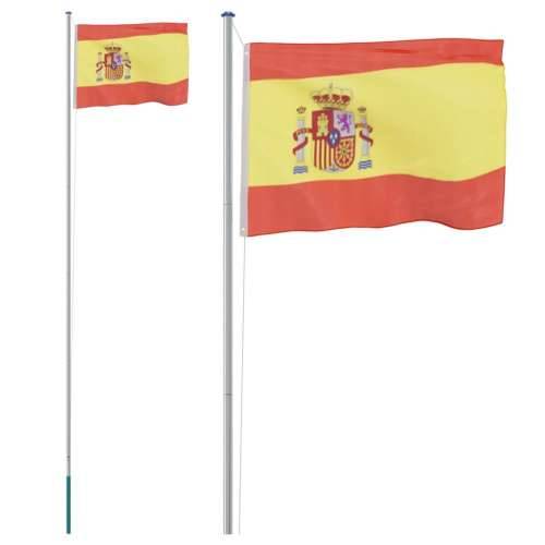 Španjolska zastava i jarbol 6,23 m aluminijski Cijena