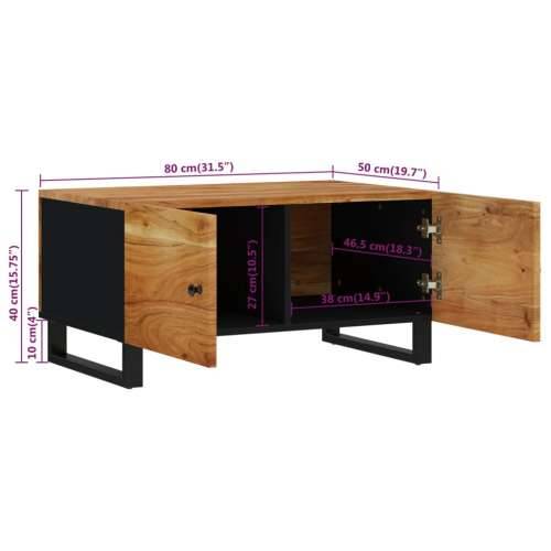 Stolić za kavu 80x50x40 cm od drva bagrema i konstruiranog drva - Smeđa 1 Cijena