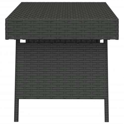 Sklopivi bočni stolić crni 60 x 40 x 38 cm od poliratana - Crna 1 Cijena