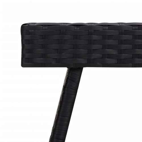 Sklopivi bočni stolić crni 60 x 40 x 38 cm od poliratana - Crna 1 Cijena