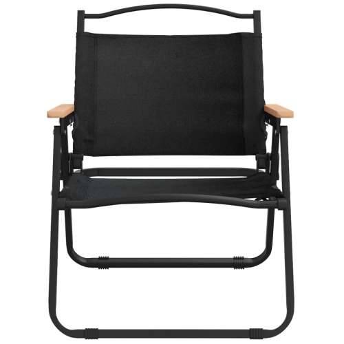 Stolice za kampiranje 2 kom crne 54x43x59 cm od tkanine Oxford - Crna 54 x 43 x 59 cm 2 Cijena
