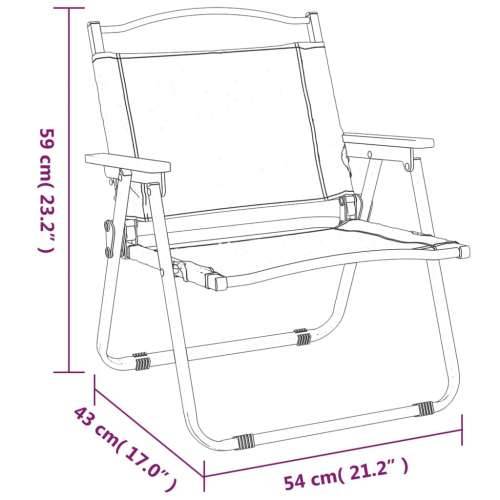 Stolice za kampiranje 2 kom crne 54x43x59 cm od tkanine Oxford - Crna 54 x 43 x 59 cm 2 Cijena