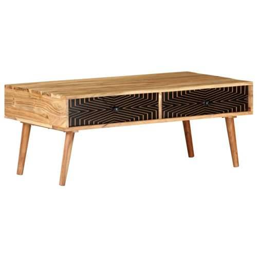 Stolić za kavu 100 x 50 x 39 cm od masivnog drva bagrema Cijena