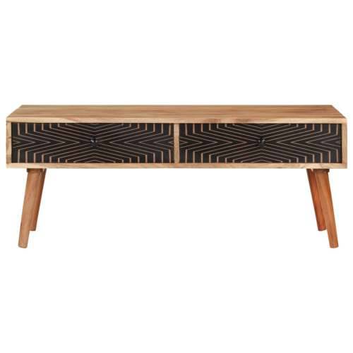 Stolić za kavu 100 x 50 x 39 cm od masivnog drva bagrema Cijena