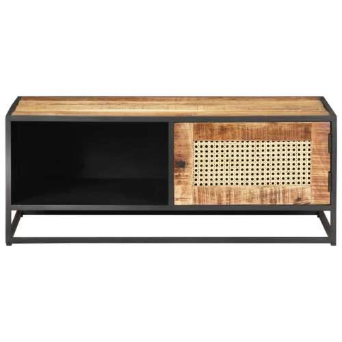 Stolić za kavu 90x50x35 cm grubo drvo manga i prirodna trska Cijena