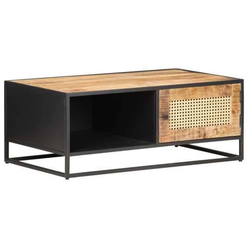 Stolić za kavu 90x50x35 cm grubo drvo manga i prirodna trska Cijena